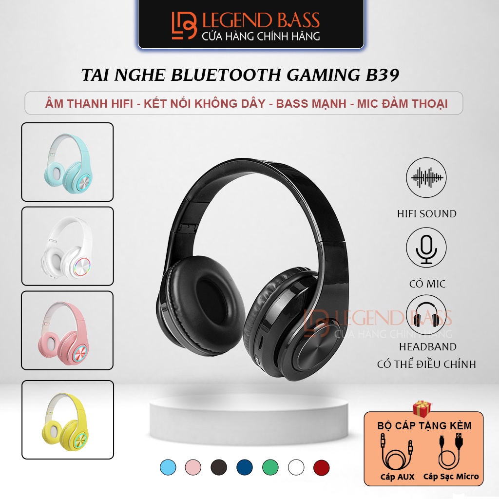 Tai Nghe Bluetooth Gaming Có Mic Âm Thanh Nổi Hifi Headphone Không...