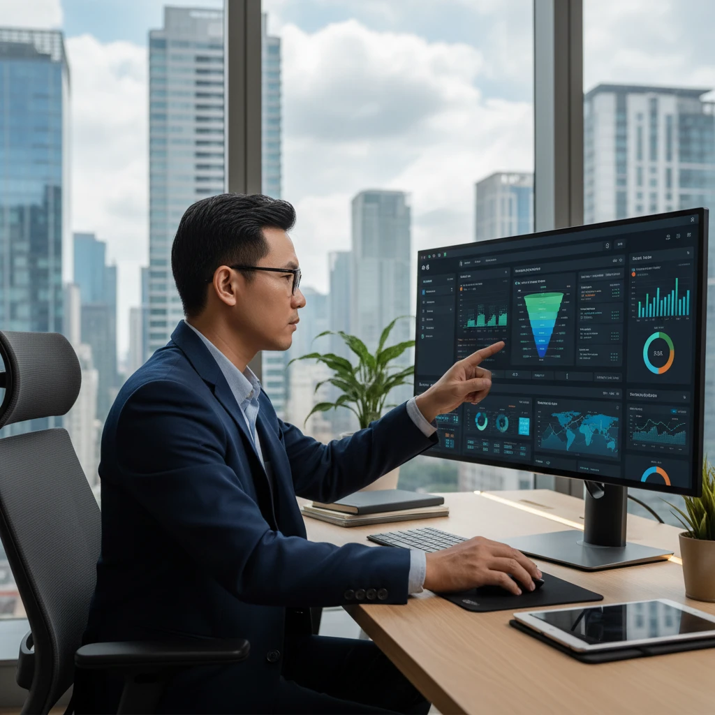 Dữ liệu traffic website trên màn hình máy tính.